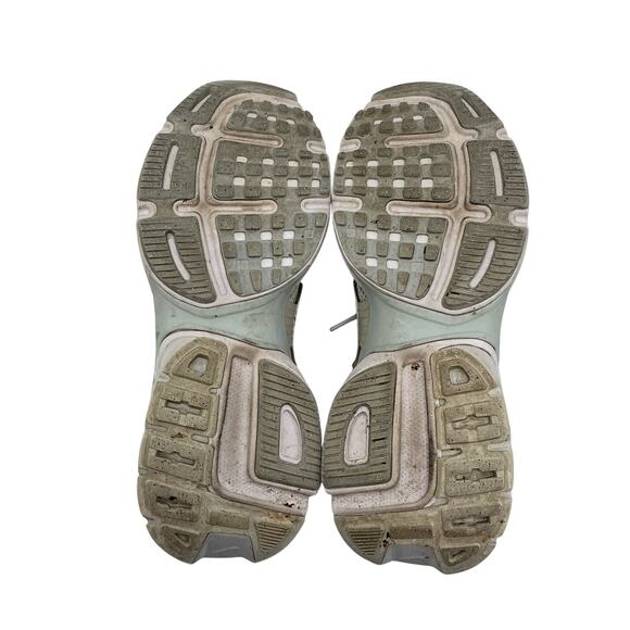 Nike V2K Run Silver Rubber And Metallic Leather-Trimmed Mesh Sneakers Size 9 - Picture 5 of 5